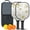 Black, variant on Pickleball Paddles Set Of 2, Fiberglass Surface, Daisy Floral Print, 4 Balls & Bag