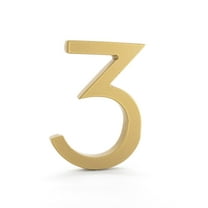 Montague Metal Products 6" Gold Floating or Flat Modern House Numbers 0-9 - 3