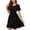 Black, variant on Elainilye Fashion Women's Casual Dresses Summer Floral Print Short Sleeve Dress Strapped Beach Dresses,Black