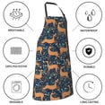 thumbnail image 6 of Rateoe Reindeer Aprons with Pocket,Men Womens Aprons Waterproof Adjustable Cooking Aprons for Kitchen Gardening and Salon, 6 of 7