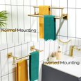 thumbnail image 4 of KOKOSIRI Hand Towel Bar 16 Inches Towel Holder Bathroom Rack for Bath Cabinet Towel Rails Brushed Gold Stainless Steel B5009BG-L16, 4 of 7