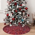 thumbnail image 5 of Pofeuu Red Glitter Print Christmas Tree Skirt, Merry Christmas Skirt Xmas Tree Ornaments for Xmas Holiday Party Decorations-30", 5 of 7
