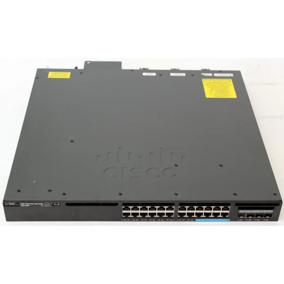 Restored Cisco Catalyst 3650 24-Port, mGig Switch, with 410G Uplink, IP Base, P/N: WS-C3650-8X24UQ-S (Refurbished)