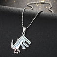 thumbnail image 6 of Fashion Women Stackable Streetstyle Men Trendy Statement Dinosaur Pendant Couples Necklaces Jewelry Dragon Chains B, 6 of 8
