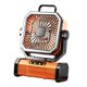 thumbnail image 3 of Ventilador de Camping con luz, ventilador de escritorio con gancho, silencioso, portátil, recargable por USB, ventilador para tienda de campaña, para Naranja con control remoto, 3 of 8