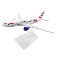 thumbnail image 1 of British B777 Plum Model 15cm Simulation Passenger Plane Aircraft Model 1/400 Scale Plane Static Display Toys, 1 of 10