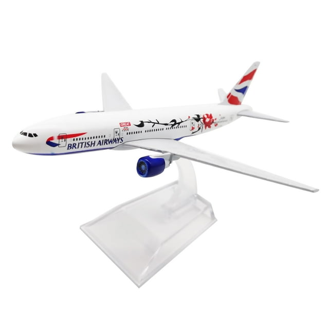 British B777 Plum Model 15cm Simulation Passenger Plane Aircraft Model 1/400 Scale Plane Static Display Toys