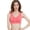 Watermelon Red, variant on 3 Pack Women Wireless Seamless Sports Bra, Wide Band Comfort Push Up Padded Yoga Workout Bra, Moisture Wicking Nylon Spandex Back Smoothing Everyday Bra S-6XL Plus Size