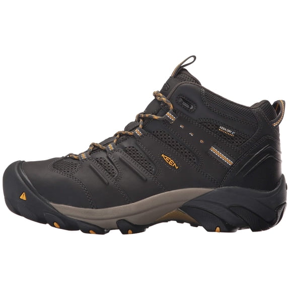 Keen Utility Men's Waterproof Steel Toe Hiking Boots, Raven/Tawny Olive, 10.5