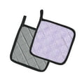thumbnail image 2 of Gemoetric Circles on Purple Watercolor Pair of Pot Holders, 2 of 3