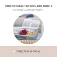 thumbnail image 2 of Melii 4 Compartment Snack Box Food Storage Container, Slate Blue, A Practical Choice for Organized Lunch Packing, 2 of 8