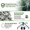 thumbnail image 6 of Tcbosik 5ft Snow Flocked Artificial Christmas Tree with Hinged Branches, Unlit Xmas Tree with Metal Stand for Holiday Decoration, Snowy Green, 6 of 7