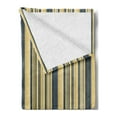 thumbnail image 2 of Geometric Soft Flannel Fleece Blanket, Barcode Style Pattern in Retro Colors Straight Parallel Vertical Lines, Cozy Plush for Indoor and Outdoor Use, 70" x 90", Dark Blue Grey Yellow, by Ambesonne, 2 of 5