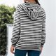 thumbnail image 5 of Camisas con capucha informales de manga larga con estampado de rayas y cuello redondo para mujer Fridja  ghj987+3893, 5 of 7