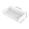 thumbnail image 3 of VEVOR Rectangle Vessel Sink, 24" x 13.8" Bathroom Vessel Sink Countertop, White Ceramic Bathroom Sinks Above Counter, Modern Style, Bright and Elegant, Well-Packaged for Bathroom, Hotel, Toilet, RV, 3 of 9