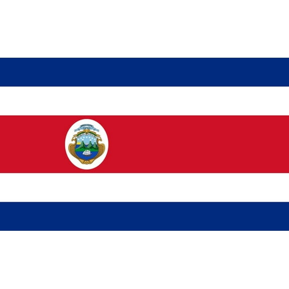 Costa Rica Flag Decal Sticker - 6 inches wide