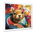 thumbnail image 2 of Designart "Pop Art Portrait of a Squirrel" Animals Framed Wall Art Decor - Modern Brown Squirrel Entryway Framed Wall Art, 2 of 6