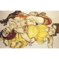 thumbnail image 2 of Schiele, Egon 14x10 White Modern Wood Framed Museum Art Print Titled - Two Girls Lying Entwined, 2 of 4