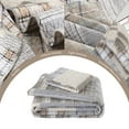 thumbnail image 6 of DUOHONG King Quilt Set 100% Cotton Farmhouse Lightweight Bedding Set, Beige/Grey/Tan, 106"W x 98"L, 6 of 8