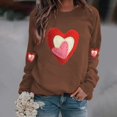 thumbnail image 4 of Sweatshirt for Women Perfect For Daily Wear or Loungewear! The Best Choice for Valentine's DayL Brown Valentine's Day Sweatshirt, 4 of 4