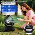 thumbnail image 2 of Roykaw 20800mAh Portable Camping Fan, Oscillating Fan, 60 Hrs+ Work Battery Fan with Timer,Power Level Display & Colorful LED Lights, 4 Speeds, Cordless Fan for Fishing, Golfing, Beach, 2 of 8