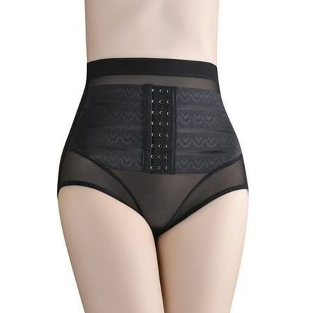 Outfmvch Panties for Women Valentines Lingerie for Women Soft Breathable Bikini Panties Lace High Waist Brief Shapewear for Women Waist Trainer Corset Panties Black Xl
