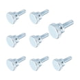thumbnail image 1 of 8 Pcs M10x25mm Vis à Pouce Moletées, Tête Plate Moletée Plaquée Zinc Vis Entièrement Filetées, 1 of 6