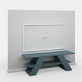 thumbnail image 5 of Ada Home Decor Furniture for TVs up to 53" 1 Tier Open Shelf Petrol Blue Tioga Modern TV Stand, 5 of 7