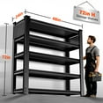 thumbnail image 3 of Gewna 5-Tier Heavy Duty Storage Shelves, 72"x48"x24" Garage Shelving Unit with 4000LBS Capacity, Adjustable Steel Wire Mesh Rack for Warehouse,Garage, 3 of 10