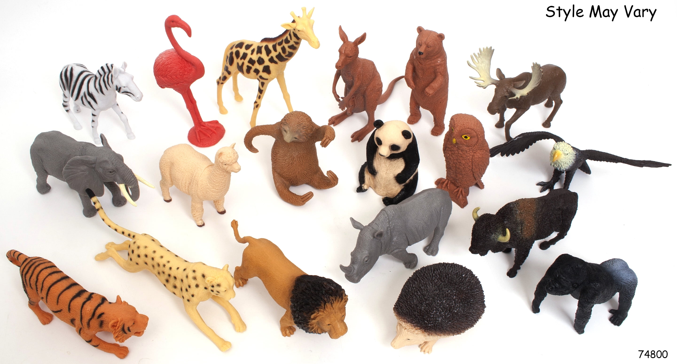 Large Cats & Dogs Assorted Animal Toy Figures Bundle 4 Inches Bulk - 24 Pieces 