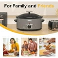thumbnail image 4 of Superjoe 8 QT Electric Roaster Oven with Self-Basting Lid, Defrost Warm Function, Removable Pan, Stainless Steel, Grey, 4 of 6