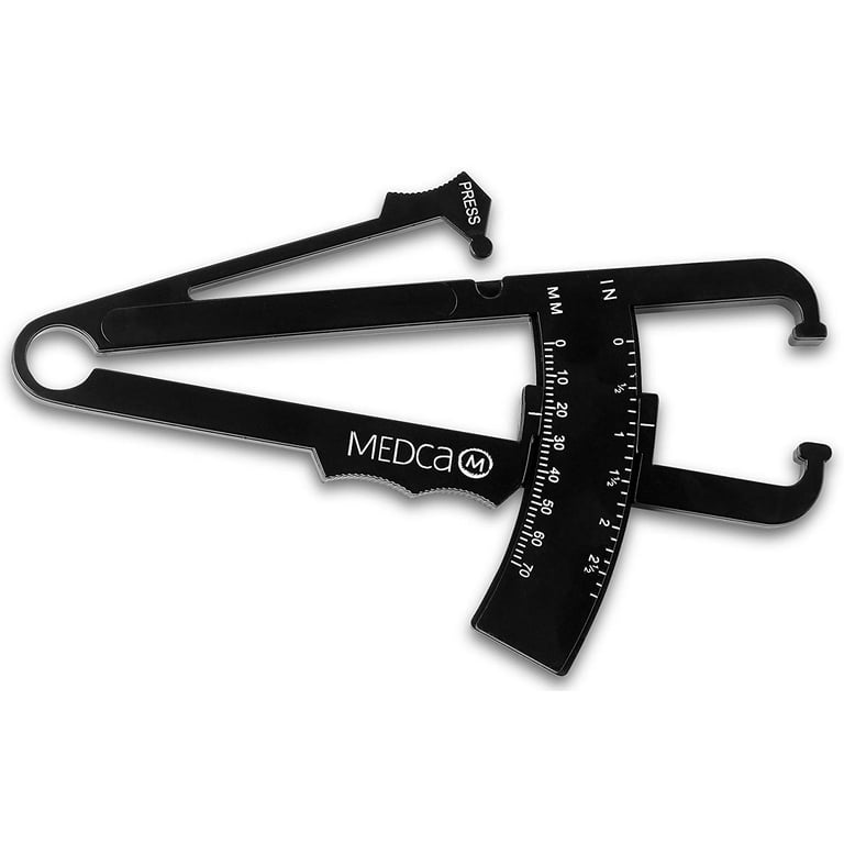 Accu-Measure Body Fat Caliper - Handheld BMI Body Fat Measurement Device -  Skinfold Caliper Measures Body Fat for Men and Women
