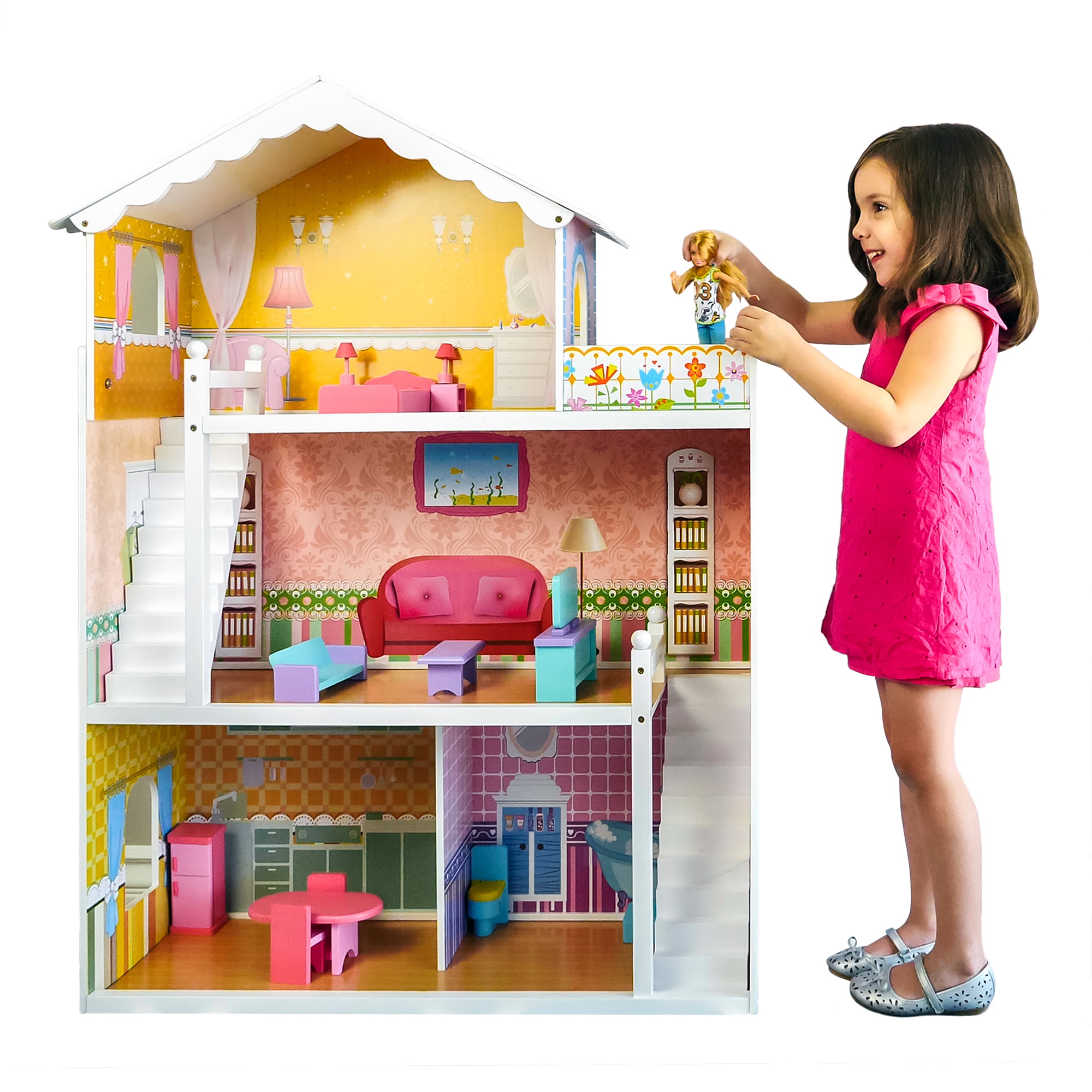 wooden dolls house people