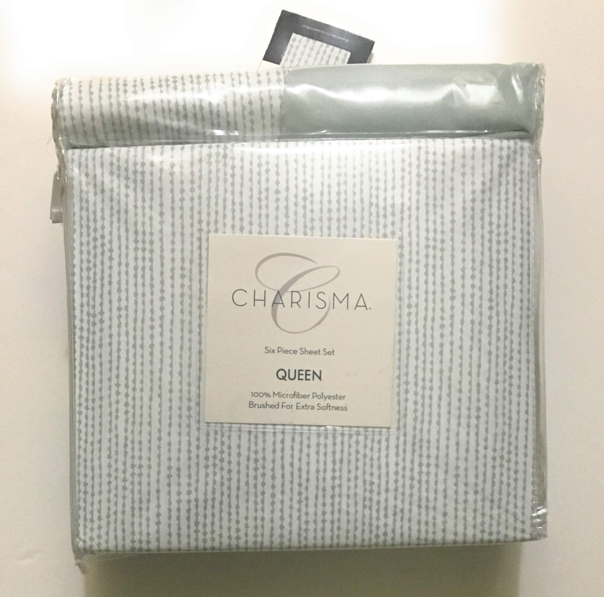 Charisma Microfiber 6 Piece Sheet Set (Boucle Stripe)