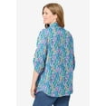 thumbnail image 2 of Woman Within Plus Size Pintucked Button Down Gauze Shirt, 2 of 6