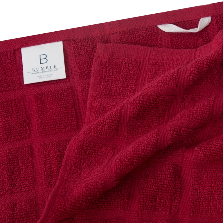 Bumble Towels Bumble Premium Cotton Kitchen Towels (16 x 28) Black Check  Design