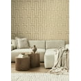 thumbnail image 4 of Advantage Henley Taupe Geometric Grasscloth Wallpaper, 4 of 6
