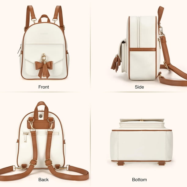 Small Faux Leather Backpack Purse with Adjustable Straps and Tassel Charm Amazon.com: BAGOK Mini Leather Backpack Purse for Women  main image 2