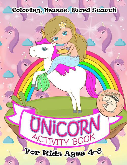 unicorn activity book unicorn activity book for kids ages 4 8 a fun
