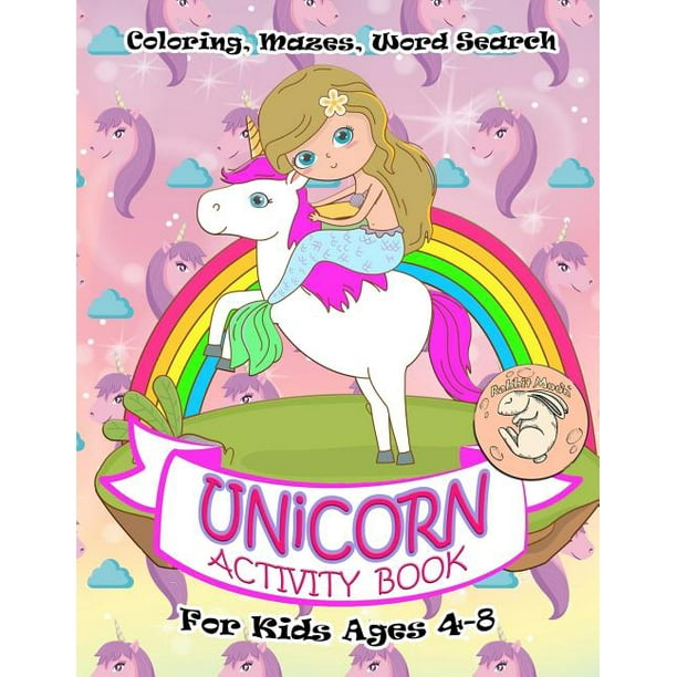 unicorn activity book unicorn activity book for kids ages 4 8 a fun