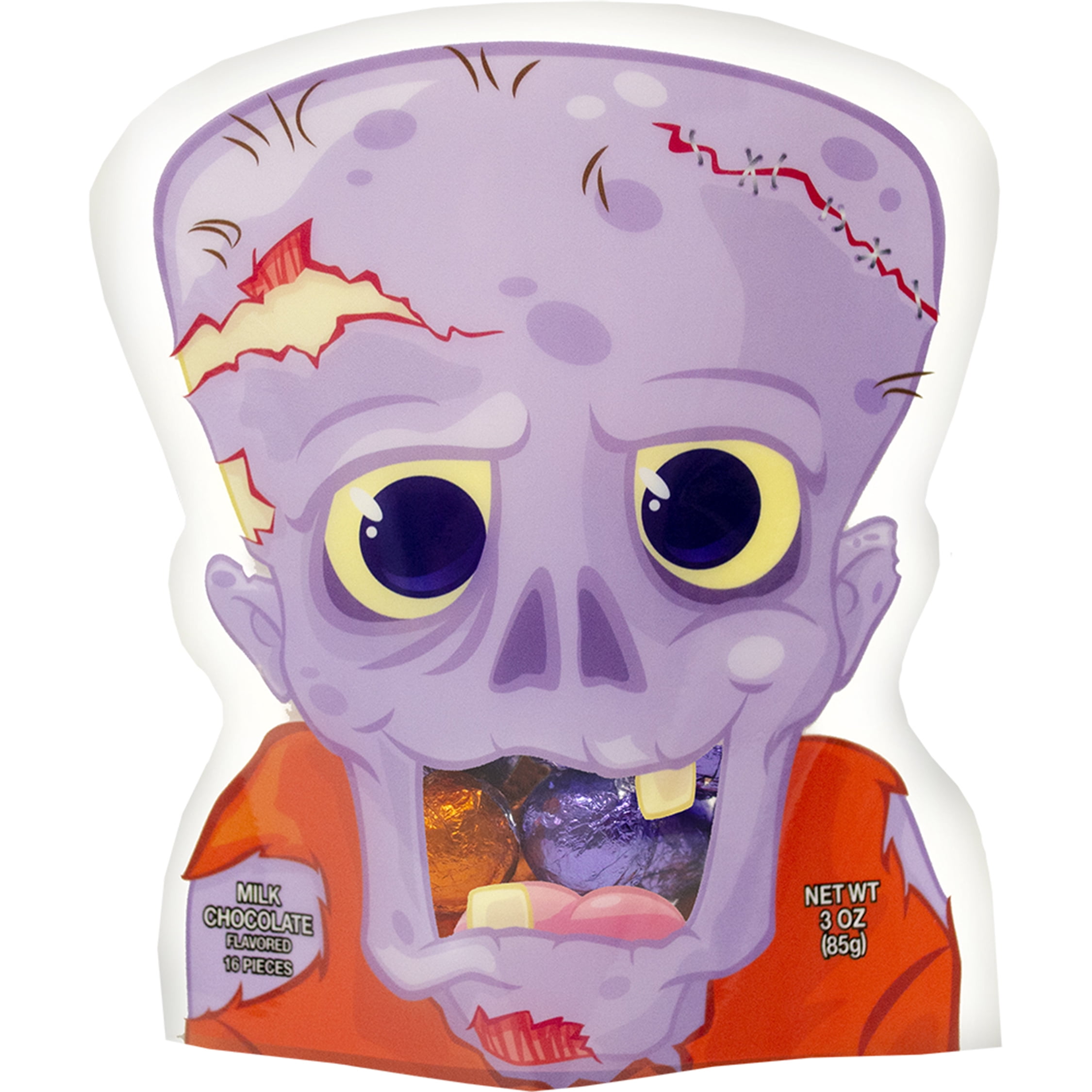 RM Palmer Halloween Party Pals Monsters Milk Chocolate Candy, 3 oz, 16 Pieces