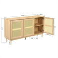 thumbnail image 3 of CRO Decor Oak Storage Cabinet With 3-Pannel Doors, 3 of 9