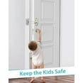 thumbnail image 3 of Pestillo de bloqueo de puerta de 2 piezas para seguridad en el hogar - Protector de puerta de barra oscilante para puerta delantera e interior, tope de puerta de refuerzo a prueba de niños d, 3 of 5