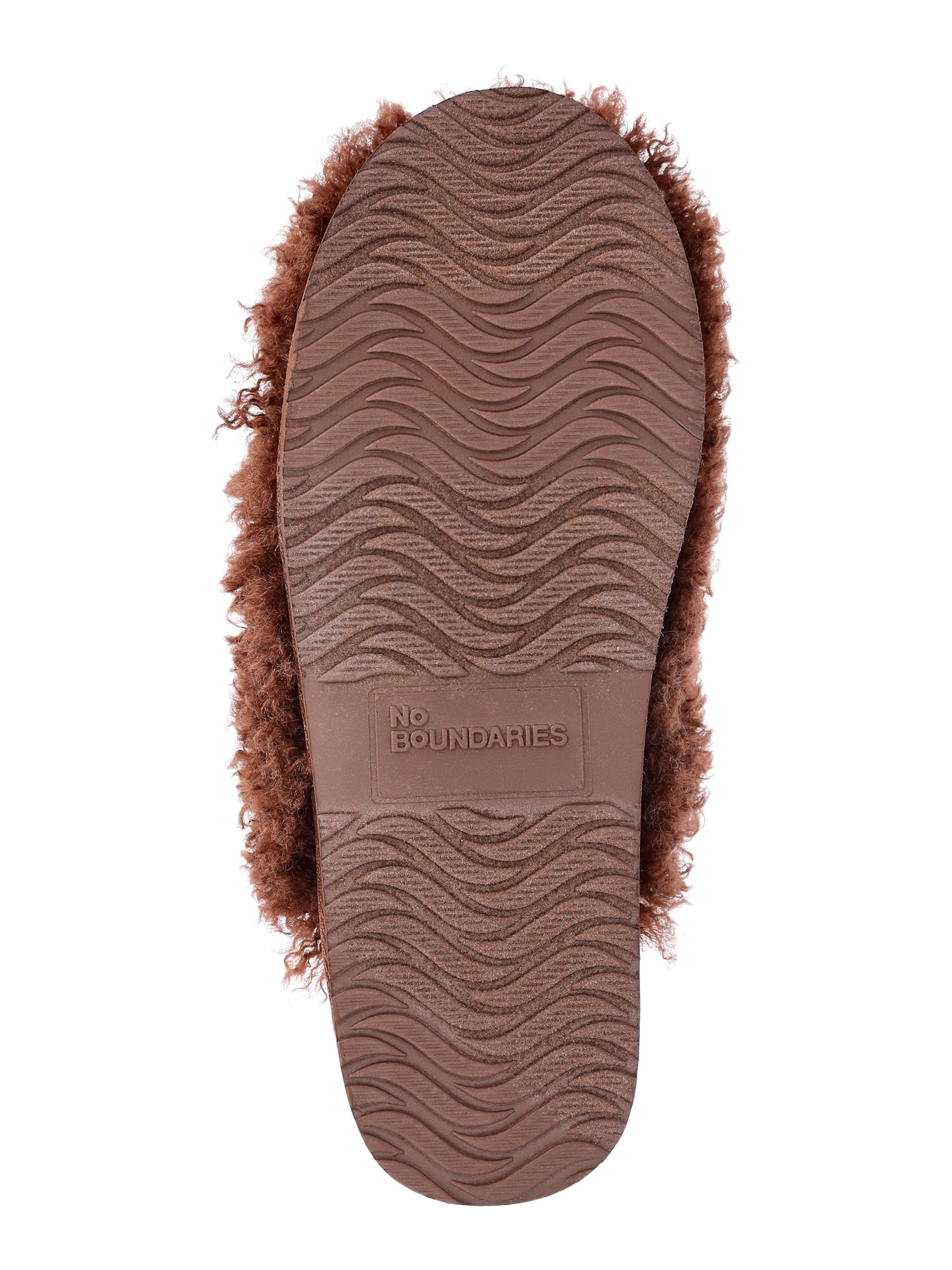 No Boundaries Women's Fuzzy Platform Slippers