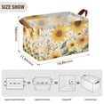 thumbnail image 7 of Yayeee Foldable Storage Basket for Shelves with Handles Set of 2 Waterproof Cloth Bins, Beige Sunflowers, 7 of 7