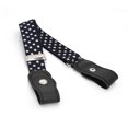thumbnail image 1 of Sonducket Cinturón sin hebilla Suministros de armario para niños Niñas a cuadros morados y negros Cinturones puntos blancos negros Sonducket AP008680-06, 1 of 5