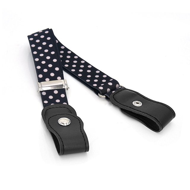 Sonducket Cinturón sin hebilla Suministros de armario para niños Niñas a cuadros morados y negros Cinturones puntos blancos negros Sonducket AP008680-06