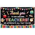 thumbnail image 2 of Colorful Design Teacher Appreciation Banner Educational Celebration School Decor for Teacher's Day Classroom Decoration Staff Recognition, 2 of 8