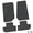 Black w/ Blue Insert, variant on Flextread Floor Mats for 07-13 Jeep Wrangler JK 2-Door - Mopar Licensed Factory Fit - Black w/ Rubicon Insert - 100% Made in USA