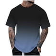 thumbnail image 2 of RATTOYY Men's Sun Protection Shirts Mens Summer Leisure Sports T Shirt Fashion Lapel Simple Gradient Short Sleeved Round Neck T Shirt Mens Fashion Outwear, 2 of 7